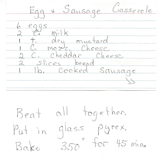 Egg and Sausage Casserole