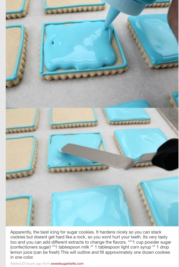 Icing cookies